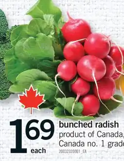 Fortinos BUNCHED RADISH offer