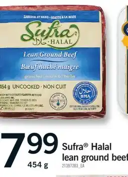 Fortinos SUFRA HALAL LEAN GROUND BEEF, 454 G offer