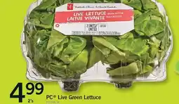 Fortinos PC LIVE GREEN LETTUCE, 2'S offer
