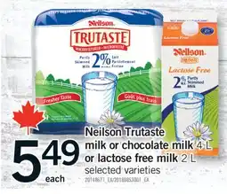 Fortinos NEILSON TRUTASTE MILK OR CHOCOLATE MILK, 4 L OR LACTOSE FREE MILK, 2 L offer
