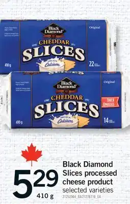 Fortinos BLACK DIAMOND SLICES PROCESSED CHEESE PRODUCT, 410 G offer