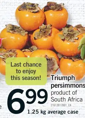 Fortinos TRIUMPH PERSIMMONS, 1.25 kg average case offer