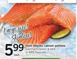 Fortinos FRESH ATLANTIC SALMON PORTIONS offer