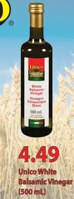 Fortinos UNICO WHITE BALSAMIC VINEGAR, (500 ML) offer