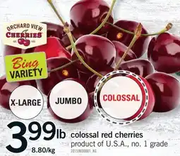 Fortinos COLOSSAL RED CHERRIES offer