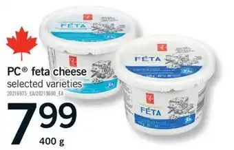 Fortinos PC FETA CHEESE offer
