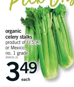 Fortinos ORGANIC CELERY STALKS offer