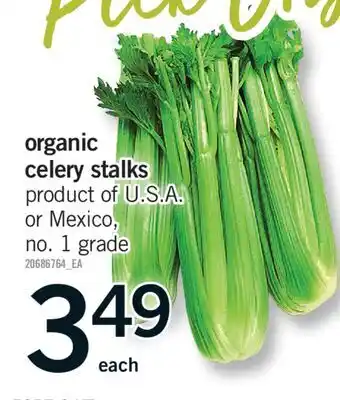 Fortinos ORGANIC CELERY STALKS offer