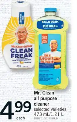 Fortinos MR. CLEAN ALL PURPOSE CLEANER, 473 ML/1.21 L offer