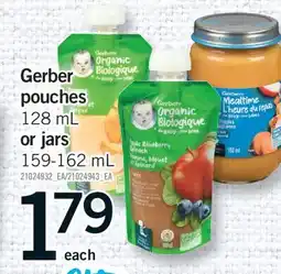 Fortinos GERBER POUCHES 128 ML OR JARS, 159-162 ML offer