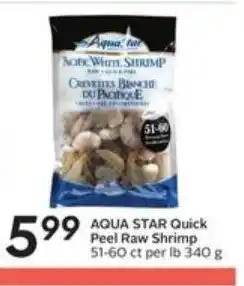 Safeway Aqua star Quick peel raw shrimp offer