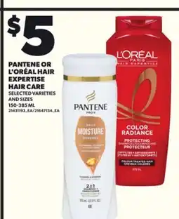 Loblaws PANTENE OR L'ORÉAL HAIR EXPERTISE HAIR CARE 150-385ML offer