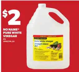 Loblaws NO NAME PURE WHITE VINEGAR, 4 L offer