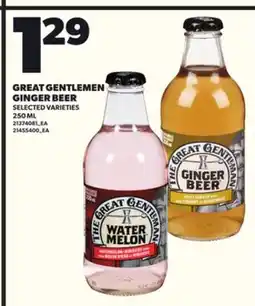 Loblaws GREAT GENTLEMEN GINGER BEER, 250 ML offer