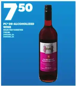 Loblaws PC DE-ALCOHOLIZED WINE, 750 ML offer