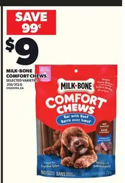 Loblaws MILK-BONE COMFORT CHEWS, 210/312 G offer
