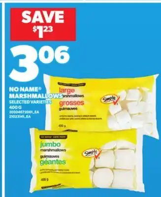 Loblaws NO NAME MARSHMALLOWS 400G offer