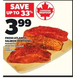 Loblaws FRESH ATLANTIC SALMON PORTIONS 113G offer