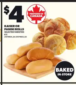 Loblaws KAISER OR PANINI ROLLS, 6'S offer