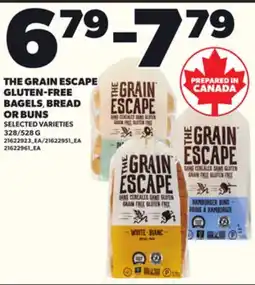 Loblaws THE GRAIN ESCAPE GLUTEN-FREE BREAD OR BUNS 328/528G offer