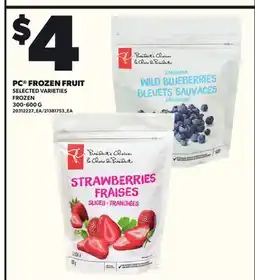 Loblaws PC FROZEN FRUIT, 300-600 G offer