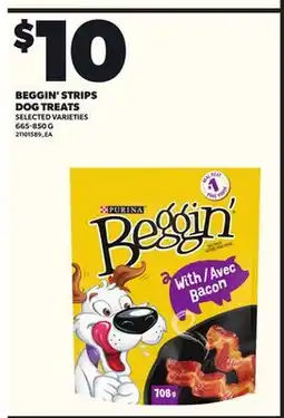 Loblaws BEGGIN' STRIPS DOG TREATS, 665-850 G offer