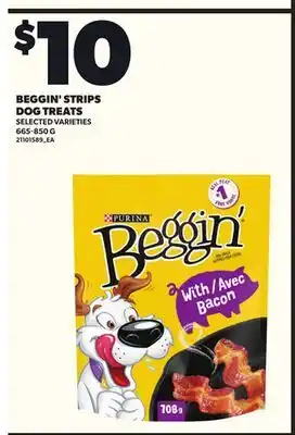 Loblaws BEGGIN' STRIPS DOG TREATS, 665-850 G offer