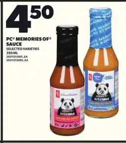 Loblaws PC MEMORIES OF SAUCE, 350 ML offer