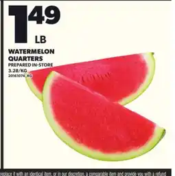 Loblaws WATERMELON QUARTERS offer
