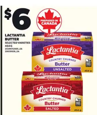 Loblaws LACTANTIA BUTTER 454G offer