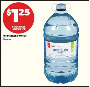 Loblaws PC DISTILLED WATER, 4L offer