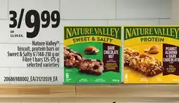 Loblaws NATURE VALLEY BISCUIT, PROTEIN BARS OR SWEET & SALTY, 6/148-210 G OR FIBRE 1 BARS, 125-175 G offer
