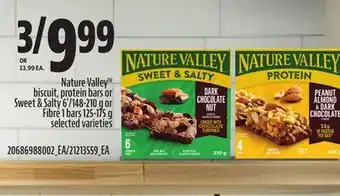 Loblaws NATURE VALLEY BISCUIT, PROTEIN BARS OR SWEET & SALTY, 6/148-210 G OR FIBRE 1 BARS, 125-175 G offer