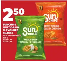 Loblaws SUNCHIPS MULTIGRAIN FLAVOURED SNACKS 205G offer