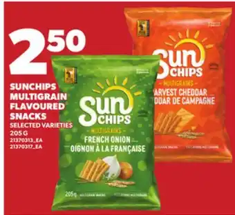 Loblaws SUNCHIPS MULTIGRAIN FLAVOURED SNACKS 205G offer