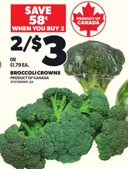 Loblaws BROCCOLI CROWNS offer