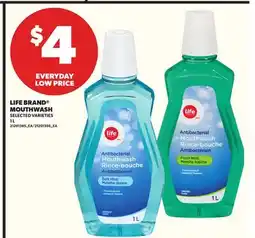 Loblaws LIFE BRAND MOUTHWASH 1L offer
