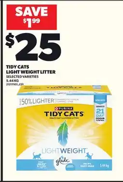 Loblaws TIDY CATS LIGHT WEIGHT LITTER, 5.44 KG offer