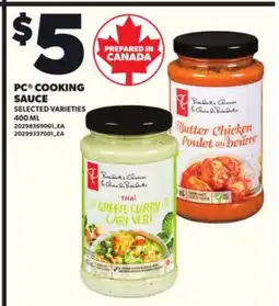 Loblaws PC COOKING SAUCE 400ML offer