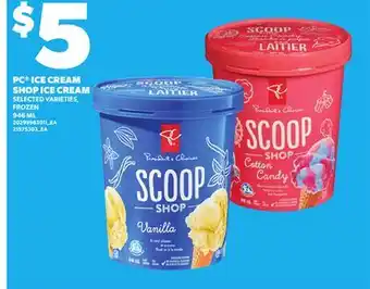 Loblaws PC ICE CREAM SHOP ICE CREAM, 946 ML offer