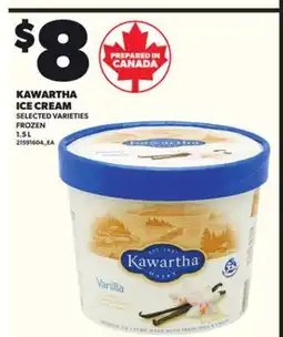 Loblaws KAWARTHA ICE CREAM 1.5L offer