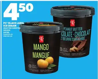 Loblaws PC BLACK LABEL ICE CREAM, 500 ML offer