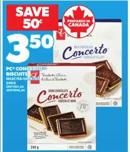 Loblaws PC CONCERTO BISCUITS, 240 G offer