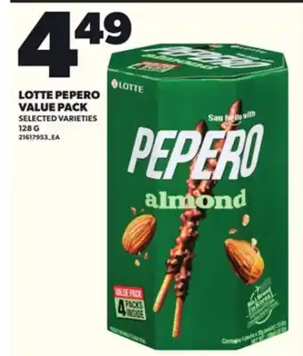 Loblaws LOTTE PEPERO VALUE PACK 128G offer