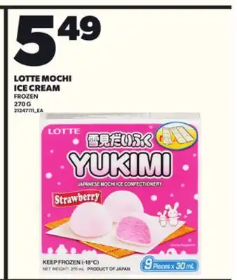 Loblaws LOTTE MOCHI ICE CREAM, 270 G offer