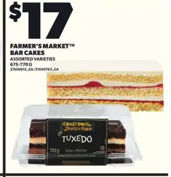 Loblaws FARMER'S MARKET BAR CAKES 675-770G offer