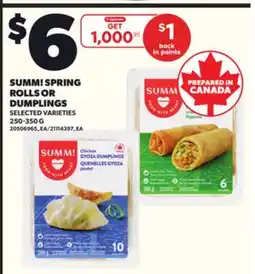 Loblaws SUMM! SPRING ROLLS OR DUMPLINGS 250-350G offer