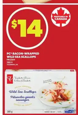 Loblaws PC BACON-WRAPPED WILD SEA SCALLOPS, 260 G offer