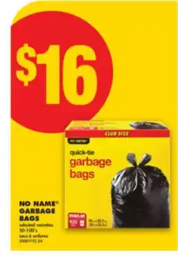 No Frills NO NAME GARBAGE BAGS, 50-100' s offer