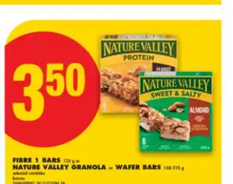 No Frills FIBRE 1 BARS, 125 g or NATURE VALLEY GRANOLA or WAFER BARS, 148-210 g offer